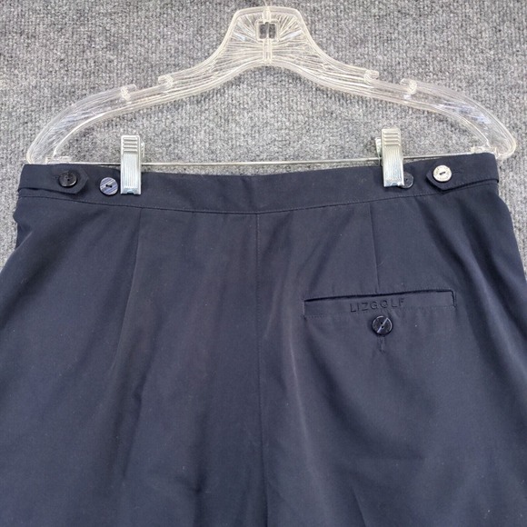 LizGolf Women's Chino Shorts Blue Size 12 Polyester Blend Slash Pockets - Picture 3 of 11
